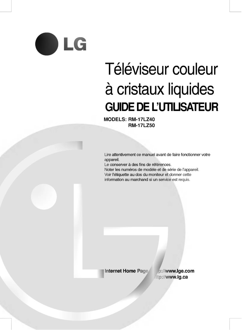 Imagen de la primera página del manual del dispositivo RT-20LZ50