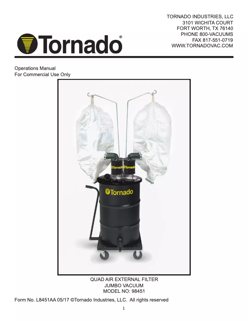 Image de la première page du manuel de l'appareil 98451