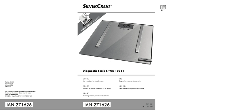 Page n°1 - Manuel utilisateur SilverCrest SPWD 180 E1