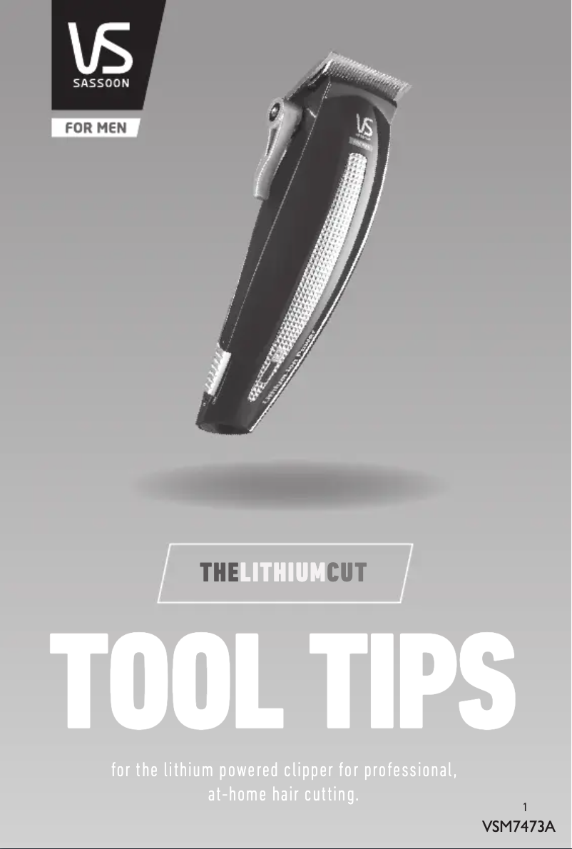 Página 1 del manual Manual de usuario VS Sassoon Lithium Cut VSM7473A