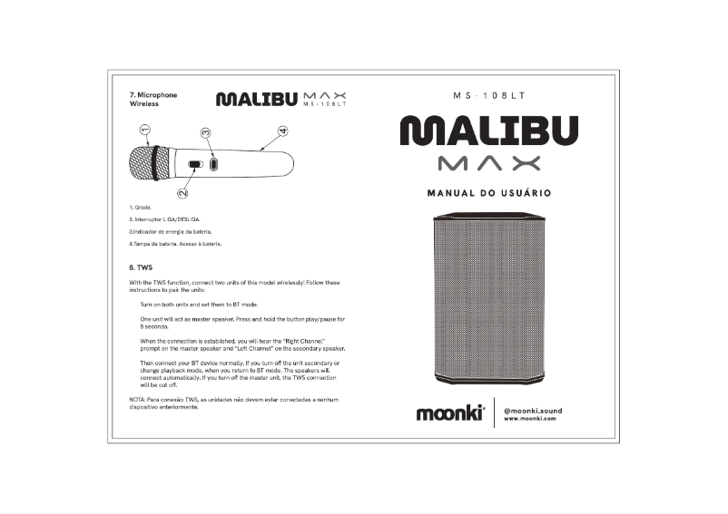 Page n°1 - Manuel utilisateur Moonki Malibu Max MS-108LT