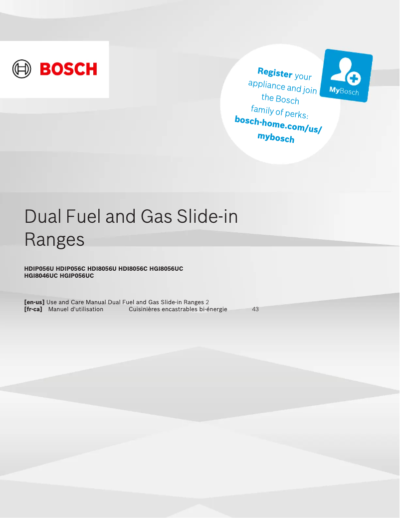 Página 1 del manual Manual de usuario Bosch HDI8056C