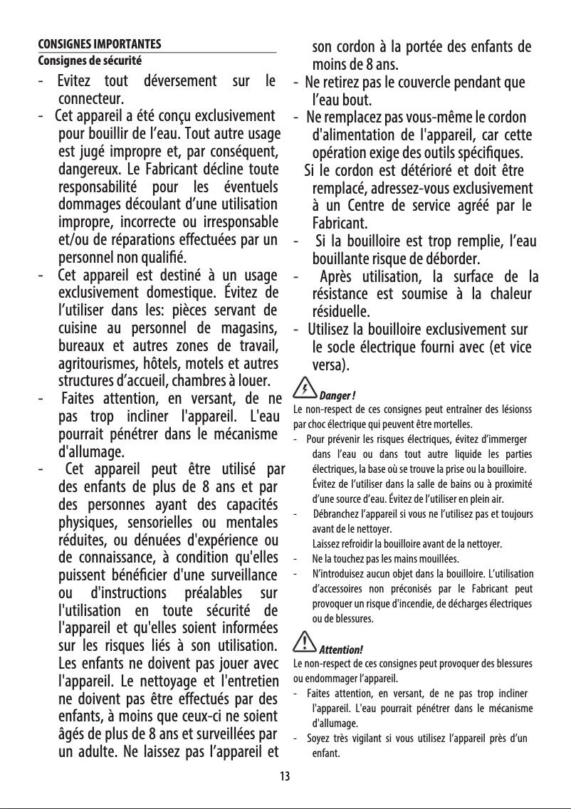 Page n°1 - Manuel utilisateur DeLonghi Distinta KBI 2011