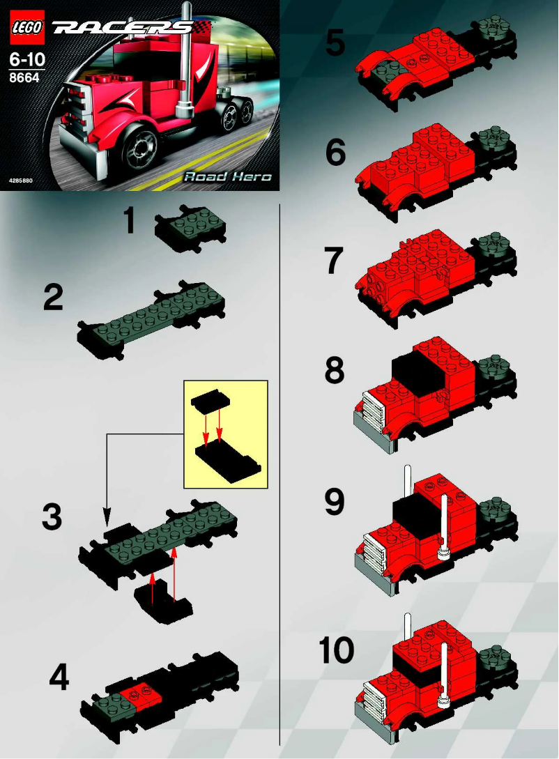 Page 1 de la notice Manuel utilisateur Lego Road Hero
