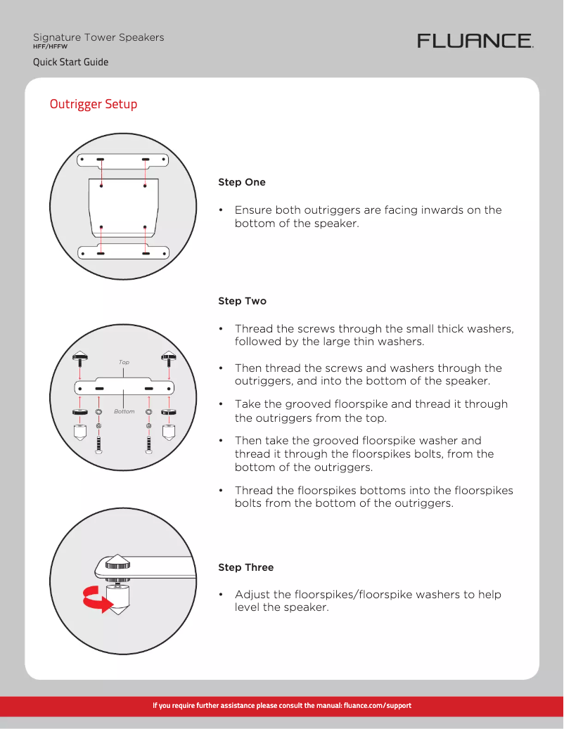Page n°1 - Guide d'installation Fluance HF50WC