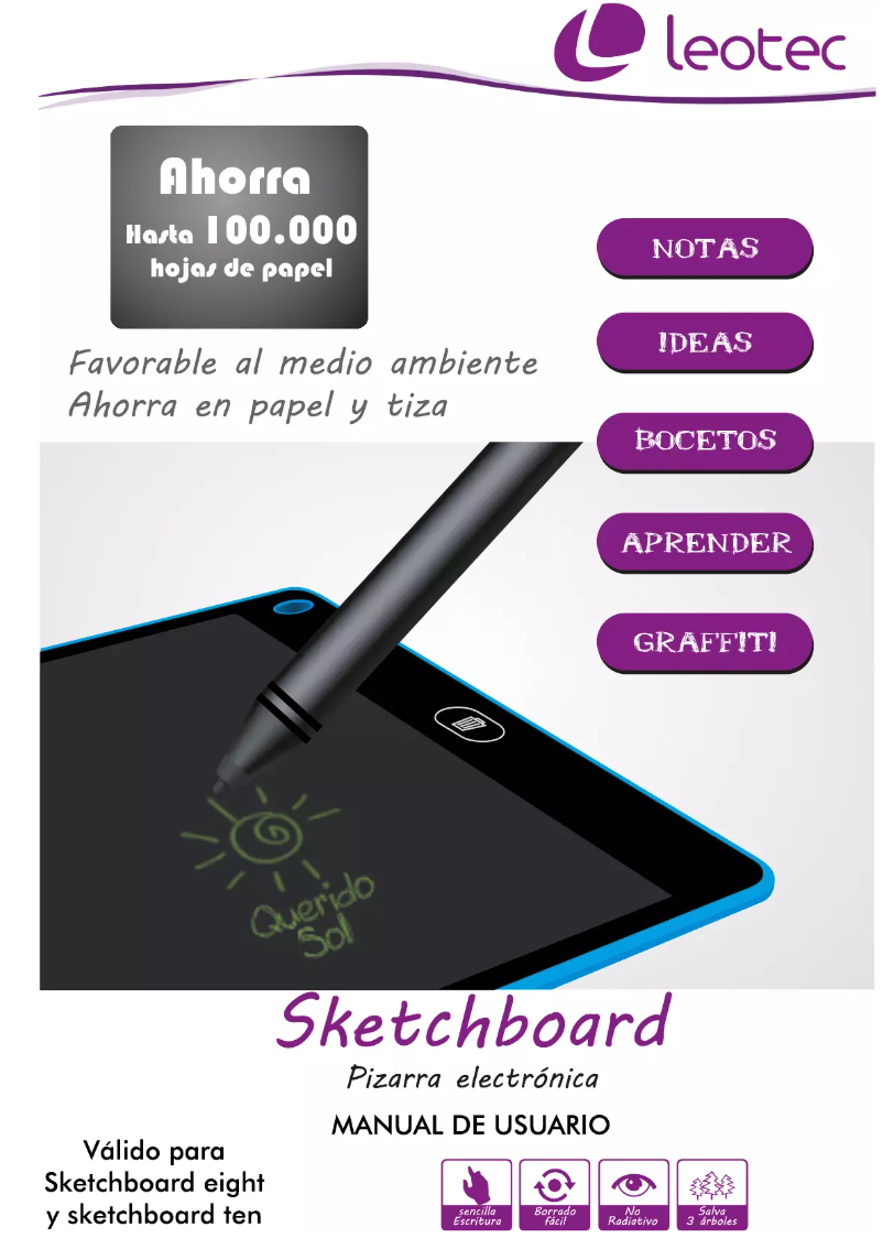 Page 1 de la notice Manuel utilisateur Leotec LEPIZ1001K