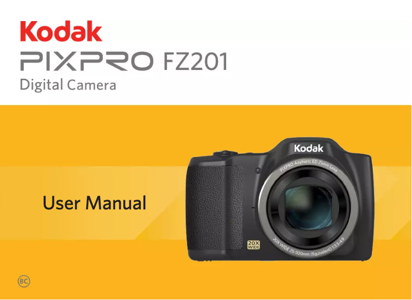 Image de la première page du manuel de l'appareil PIXPRO FZ201