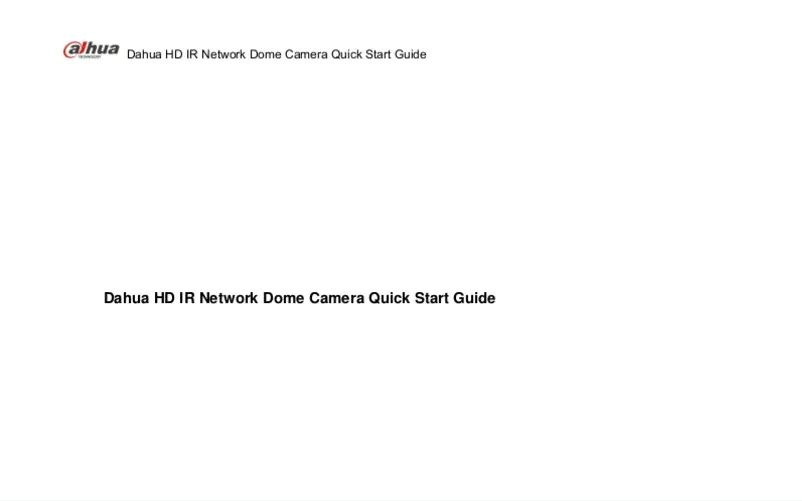 Page n°1 - Manuel utilisateur Dahua Technology DH-IPC-HDW4431EM-ASE