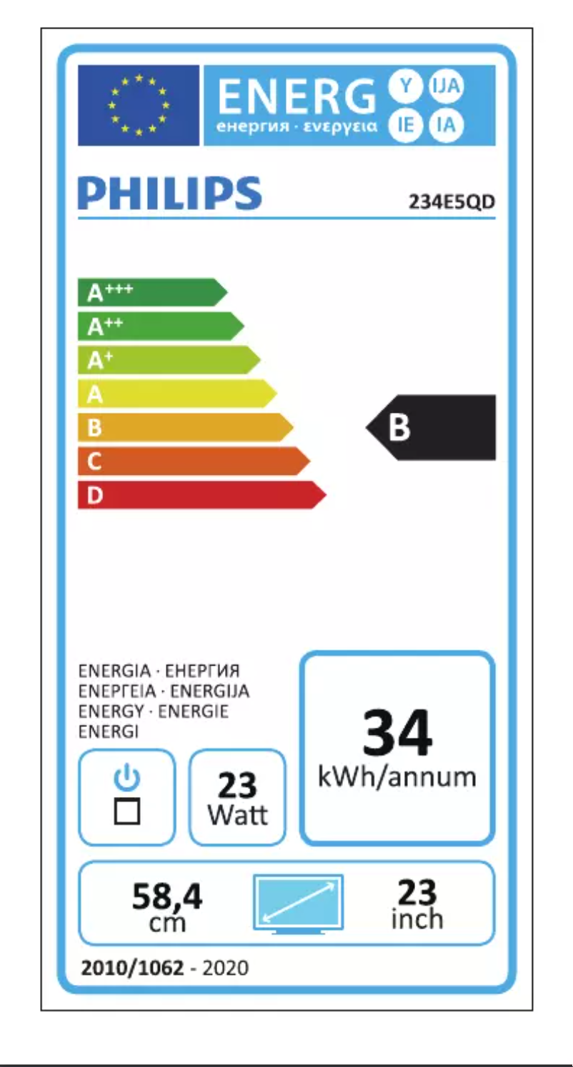 Imagen de la primera página del manual del dispositivo 234E5QDAB
