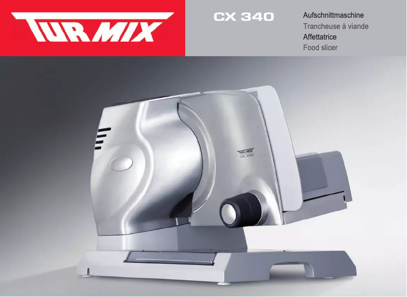 Page 1 de la notice Manuel utilisateur Turmix CX 340