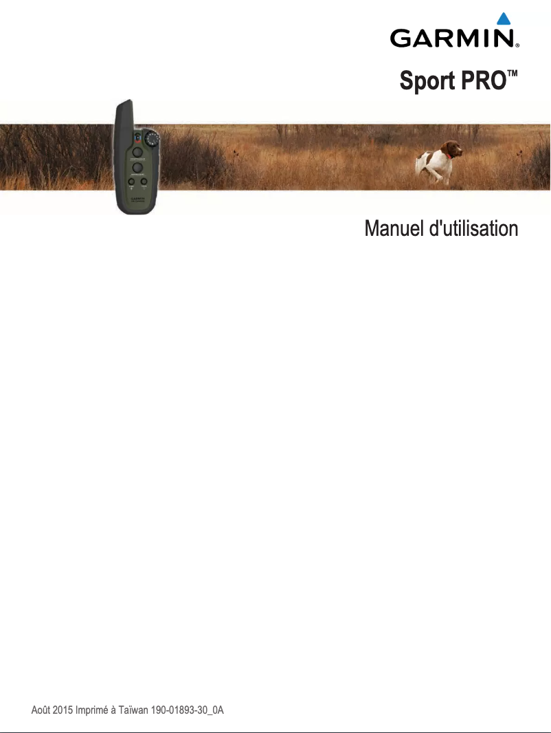Page n°1 - Manuel utilisateur Garmin Sport Pro
