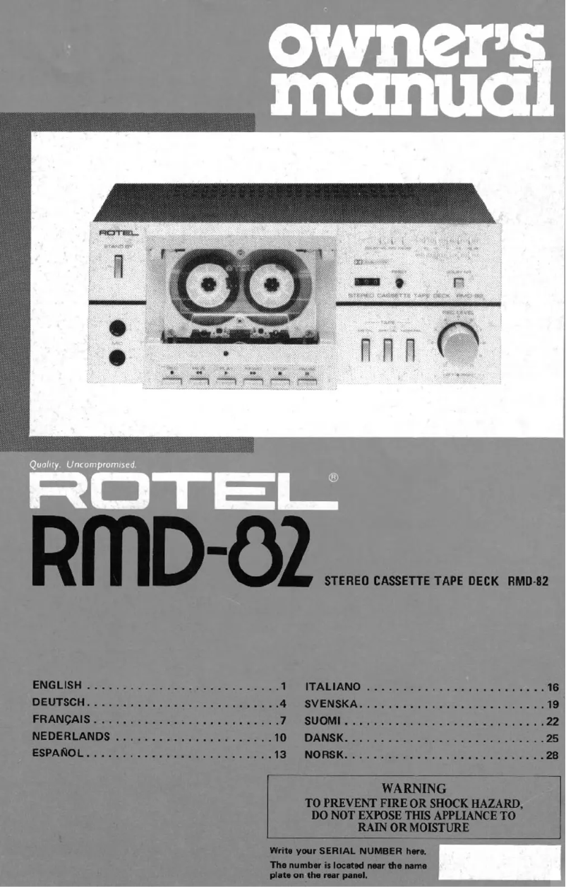 Image de la première page du manuel de l'appareil RMD-82