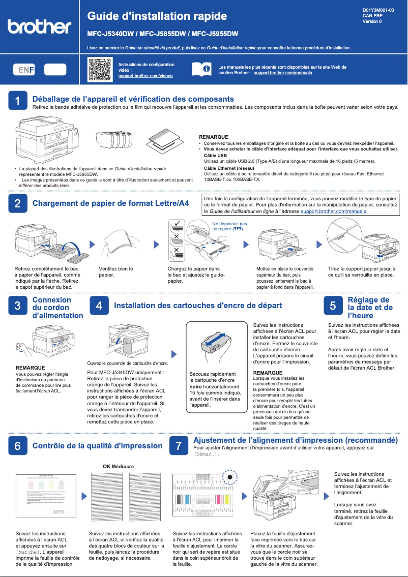 Page 1 de la notice Manuel utilisateur Brother MFC-J5855DW