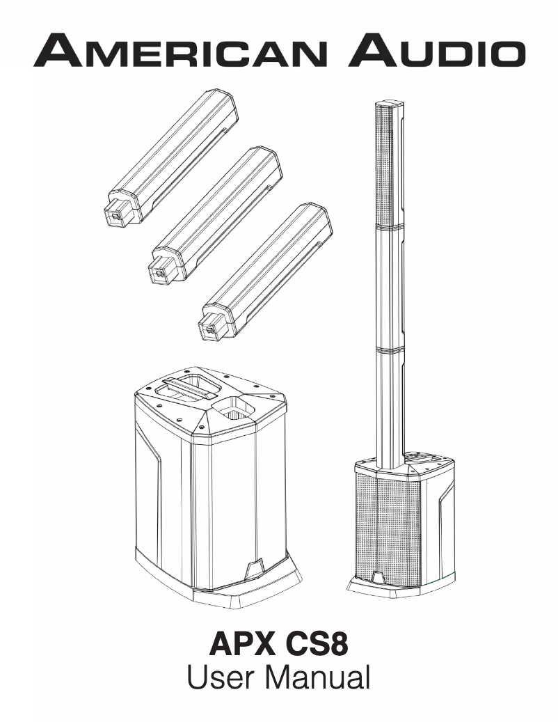 Page 1 de la notice Manuel utilisateur American Audio APX CS8
