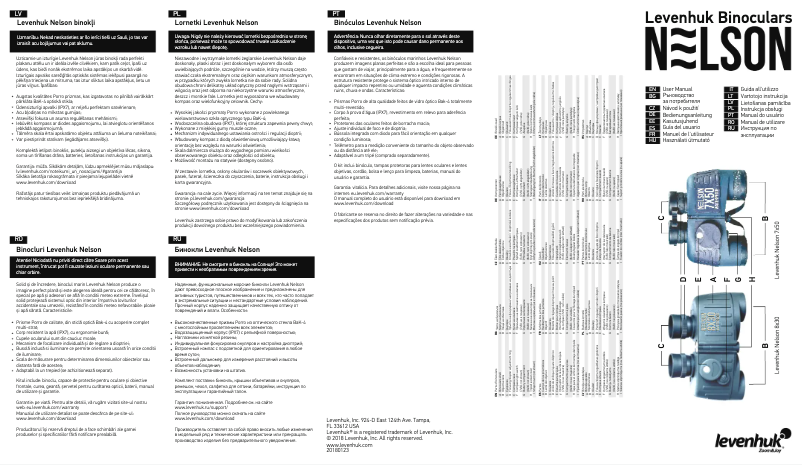 Page n°1 - Manuel utilisateur Levenhuk Nelson 7x50