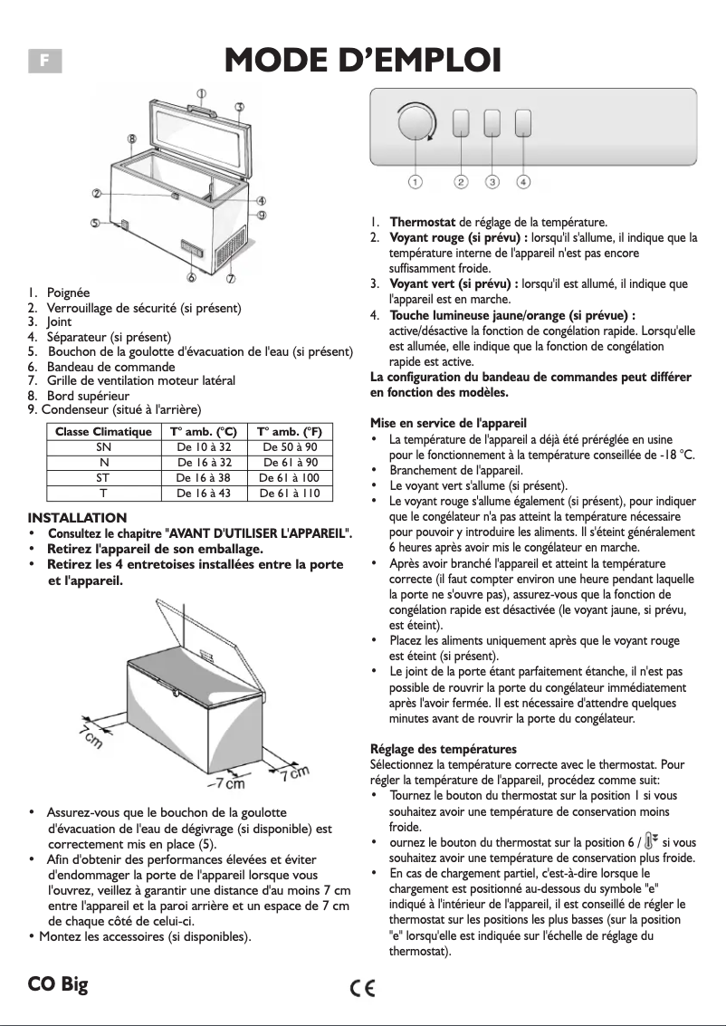 Page n°1 - Manuel utilisateur Smeg CO401