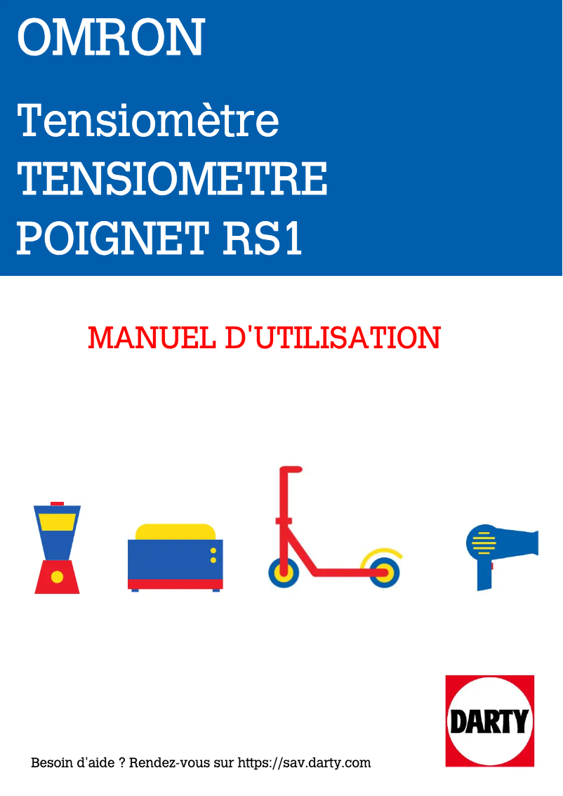 Page n°1 - Manuel utilisateur Omron RS1