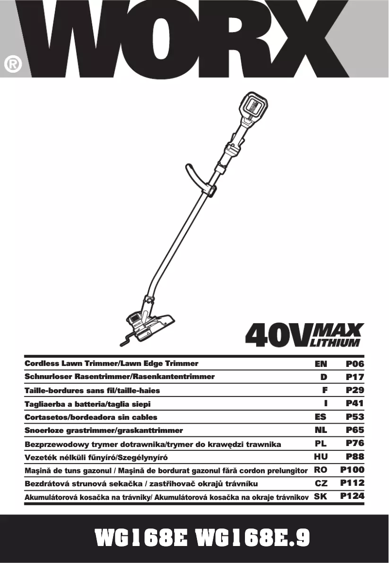 Page n°1 - Manuel utilisateur Worx WG168E.9