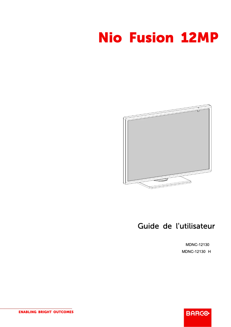 Page n°1 - Manuel utilisateur Barco Nio Fusion 12MP MDNC-12130