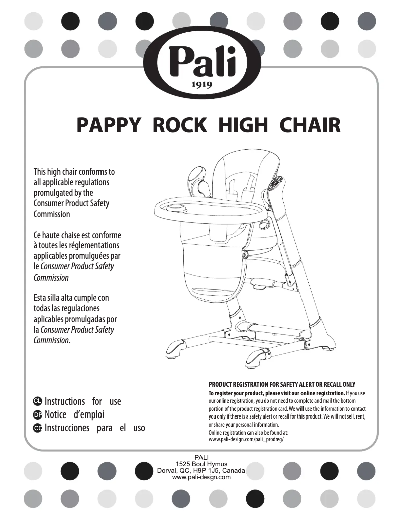 Page 1 de la notice Manuel utilisateur Pali Pappy Rock