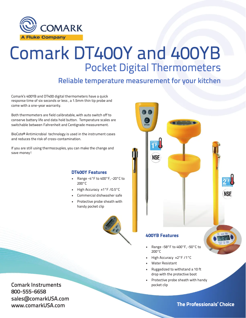 Image de la première page du manuel de l'appareil DT400Y