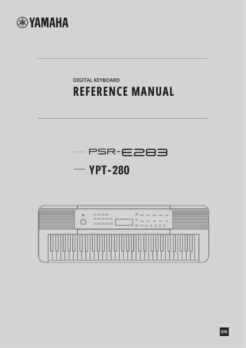Page 1 de la notice Manuel utilisateur Yamaha PSR-E283