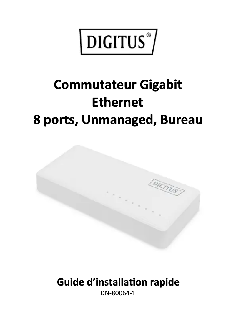 Page 1 of the manual User Manual Digitus DN-80064-1