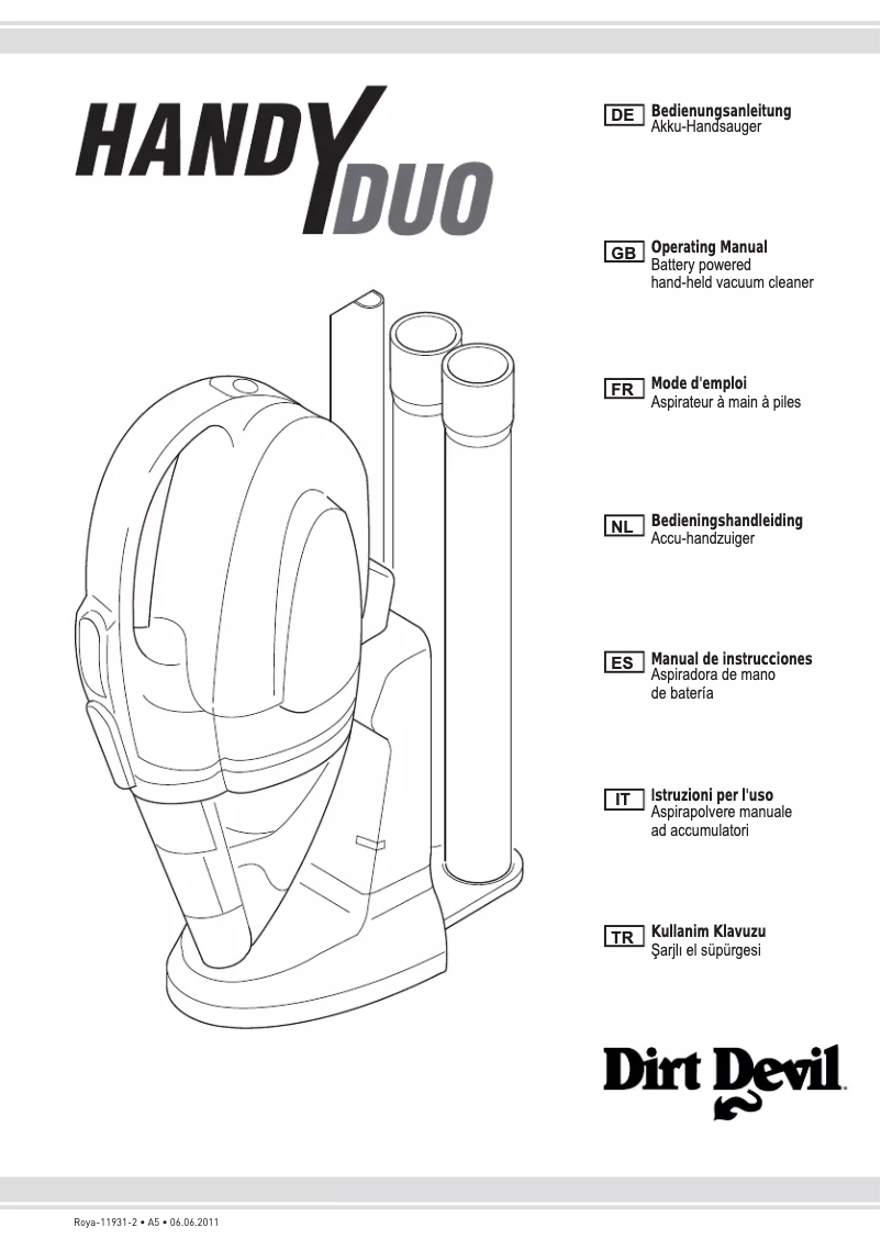 Page 1 de la notice Manuel utilisateur Dirt Devil M3121