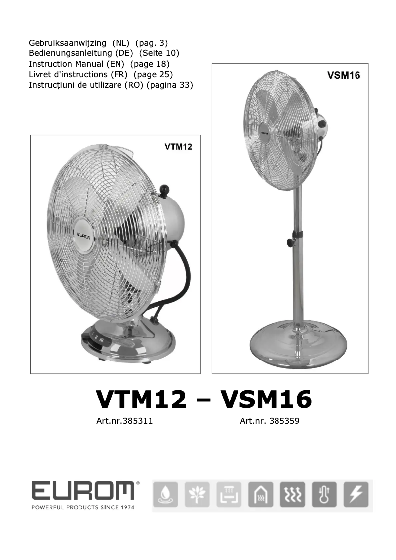 Image de la première page du manuel de l'appareil VSM16