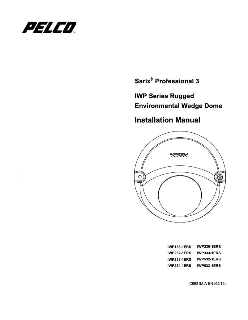 Page n°1 - Manuel utilisateur Pelco Sarix Professional IWP333-1ERS