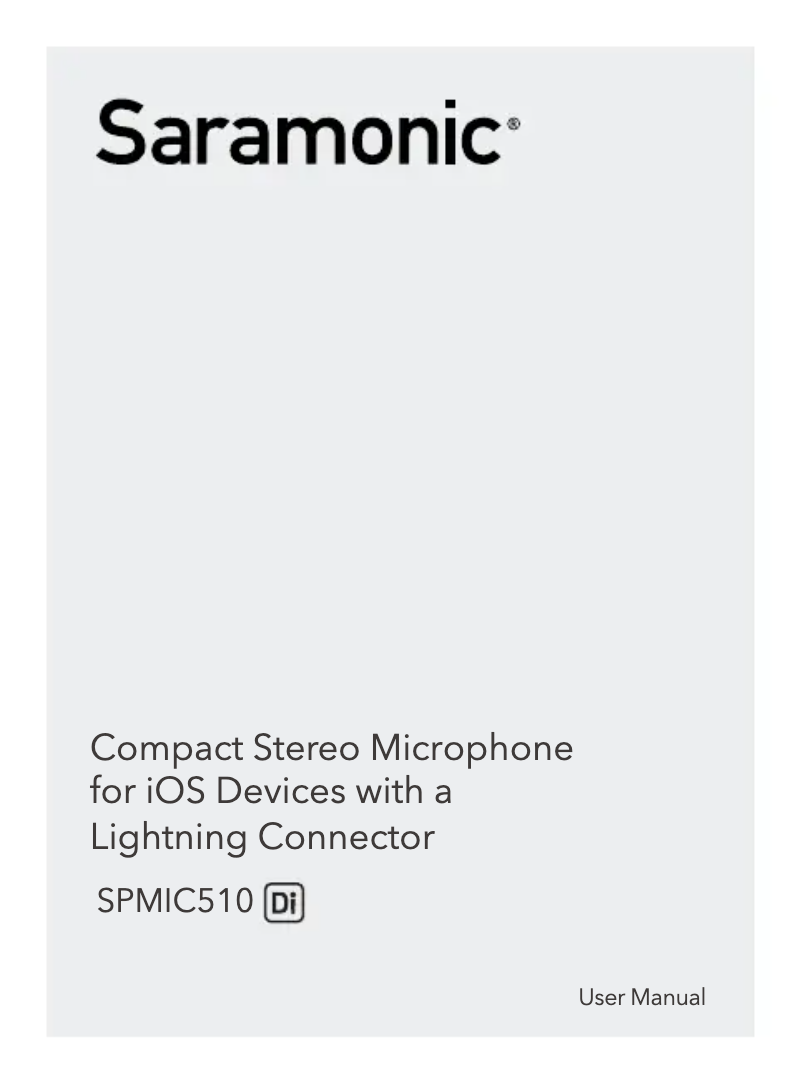 Page n°1 - Manuel utilisateur Saramonic SPMIC510 Di