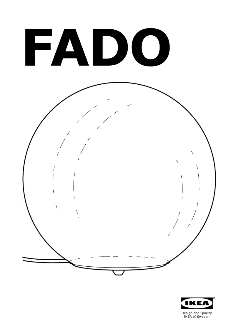 Page 1 de la notice Instructions / montage Ikea FADO