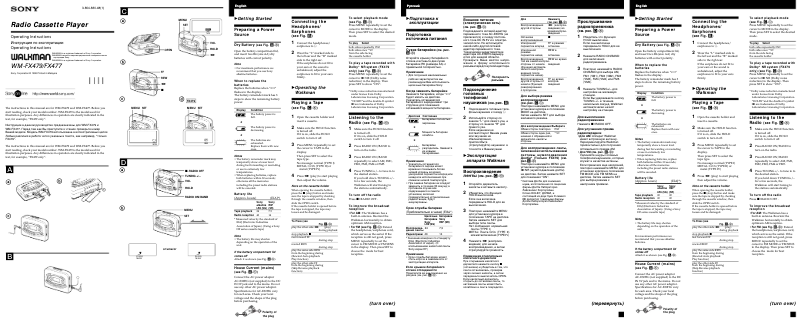 Image de la première page du manuel de l'appareil WM-FX477