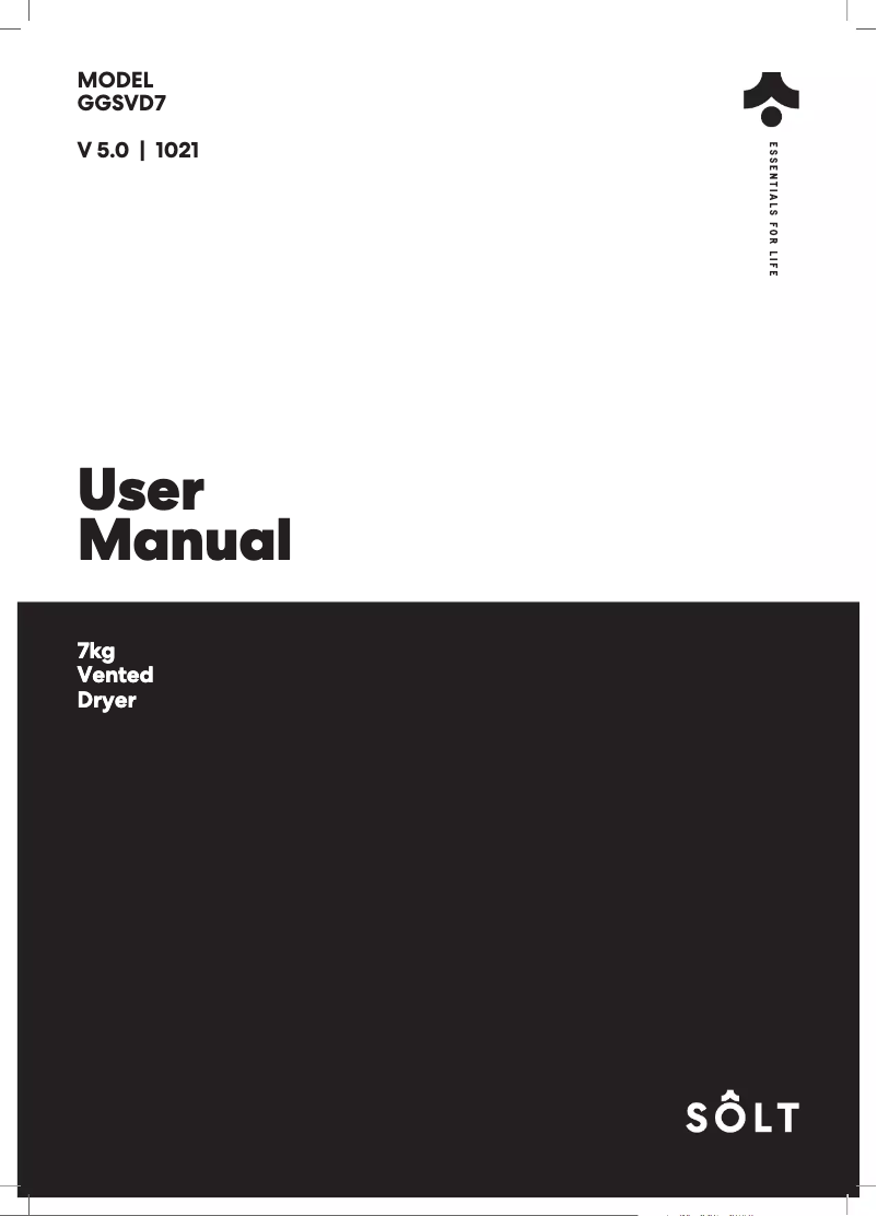 Page n°1 - Manuel utilisateur Sôlt GGSVD7