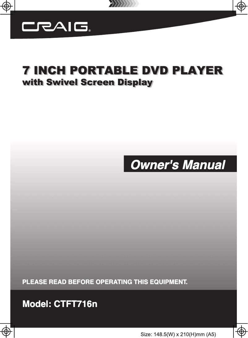 Image de la première page du manuel de l'appareil CTFT716n