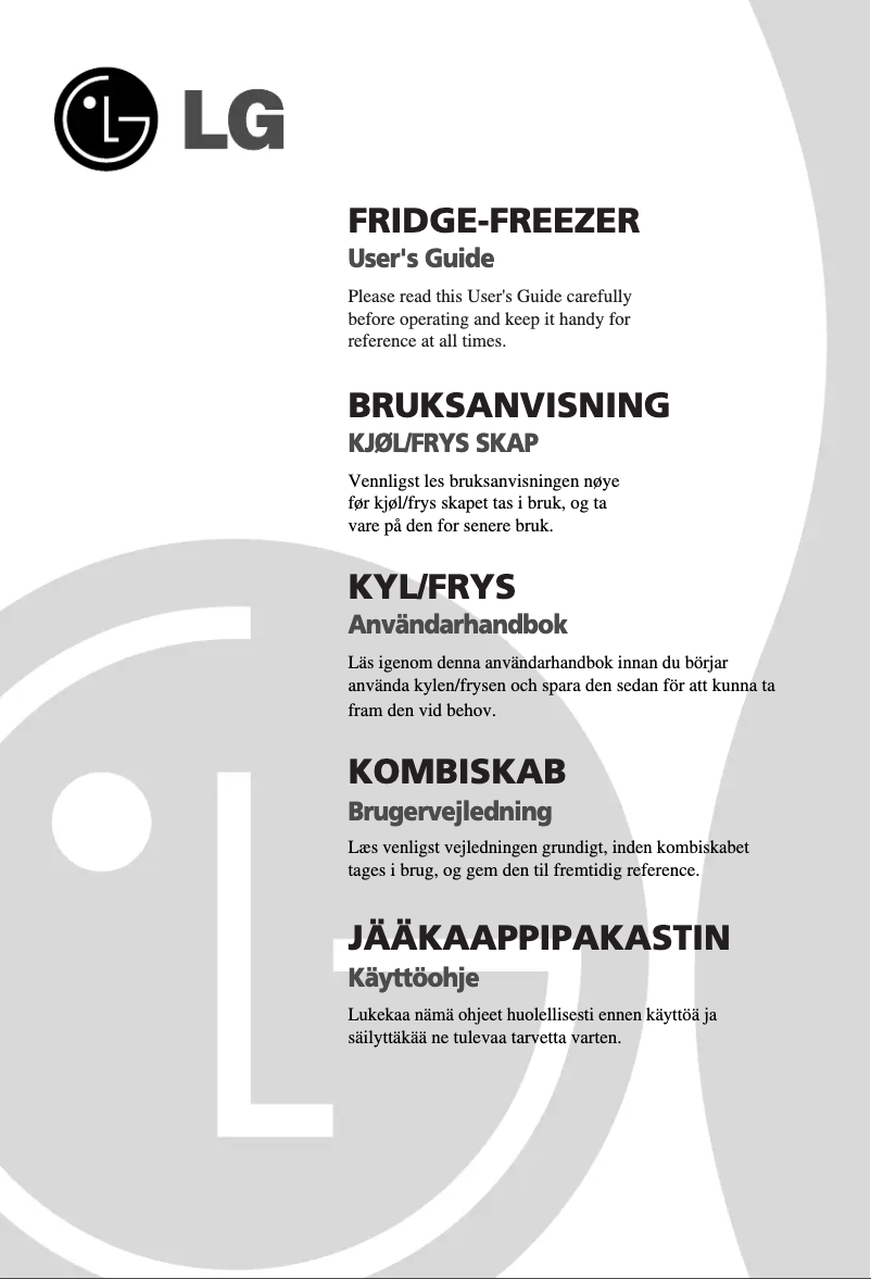 Page 1 of the manual User Manual LG GA-B429 BVQA