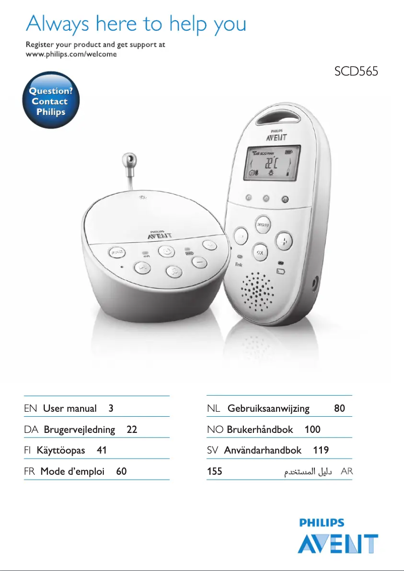 Page n°1 - Manuel utilisateur Philips Avent SCD565