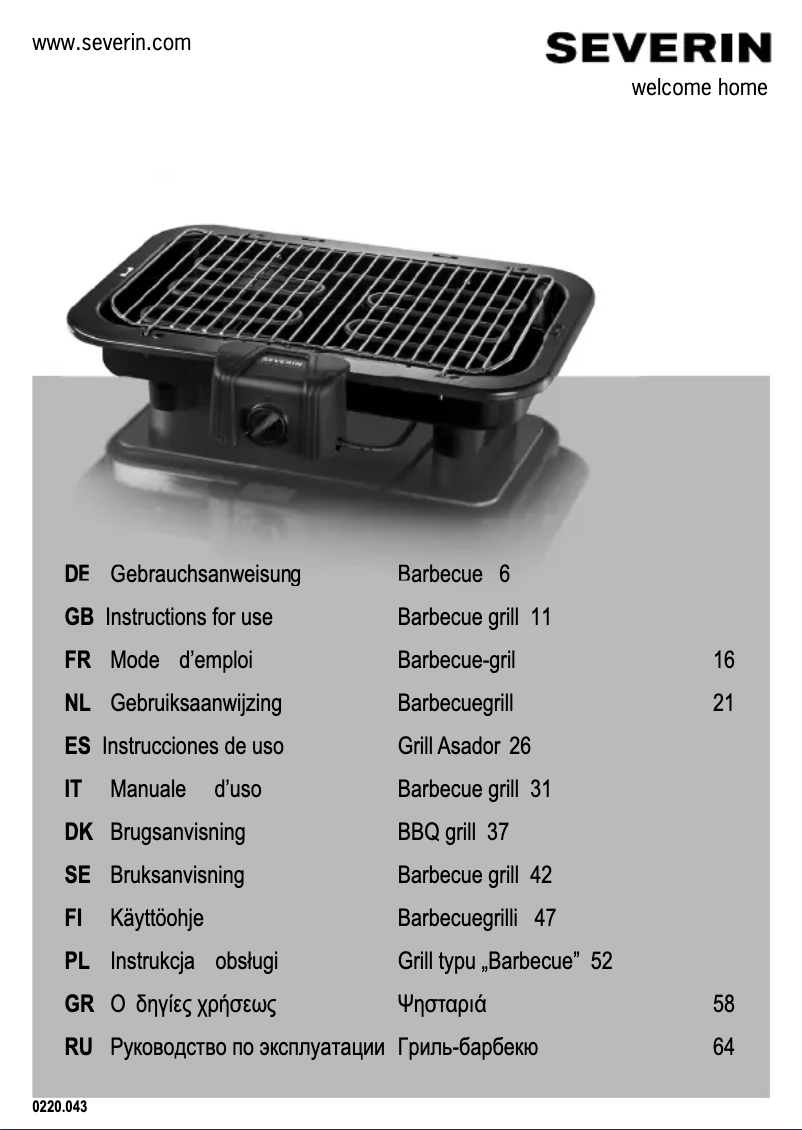 Página 1 del manual Manual de usuario Severin PG 9320