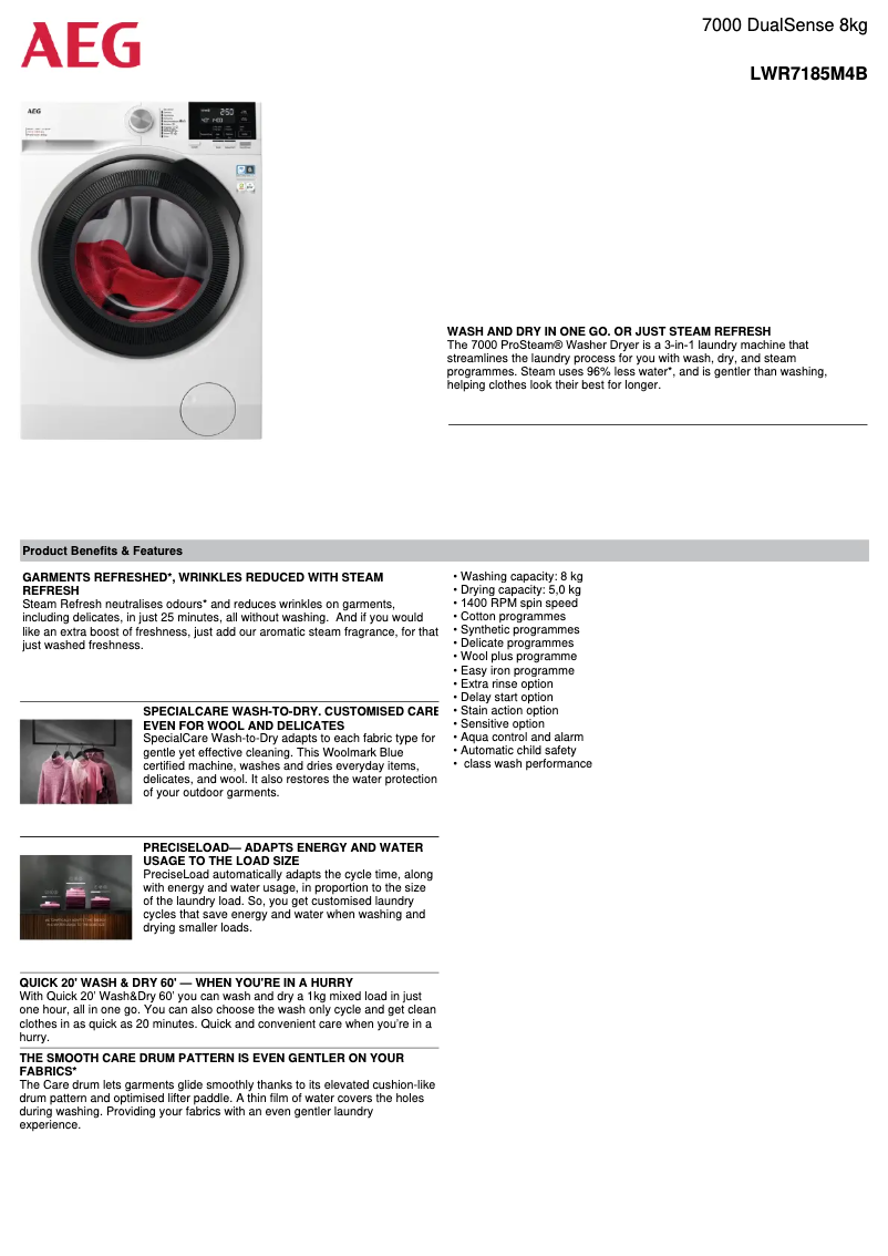 Image de la première page du manuel de l'appareil LWR7185M4B