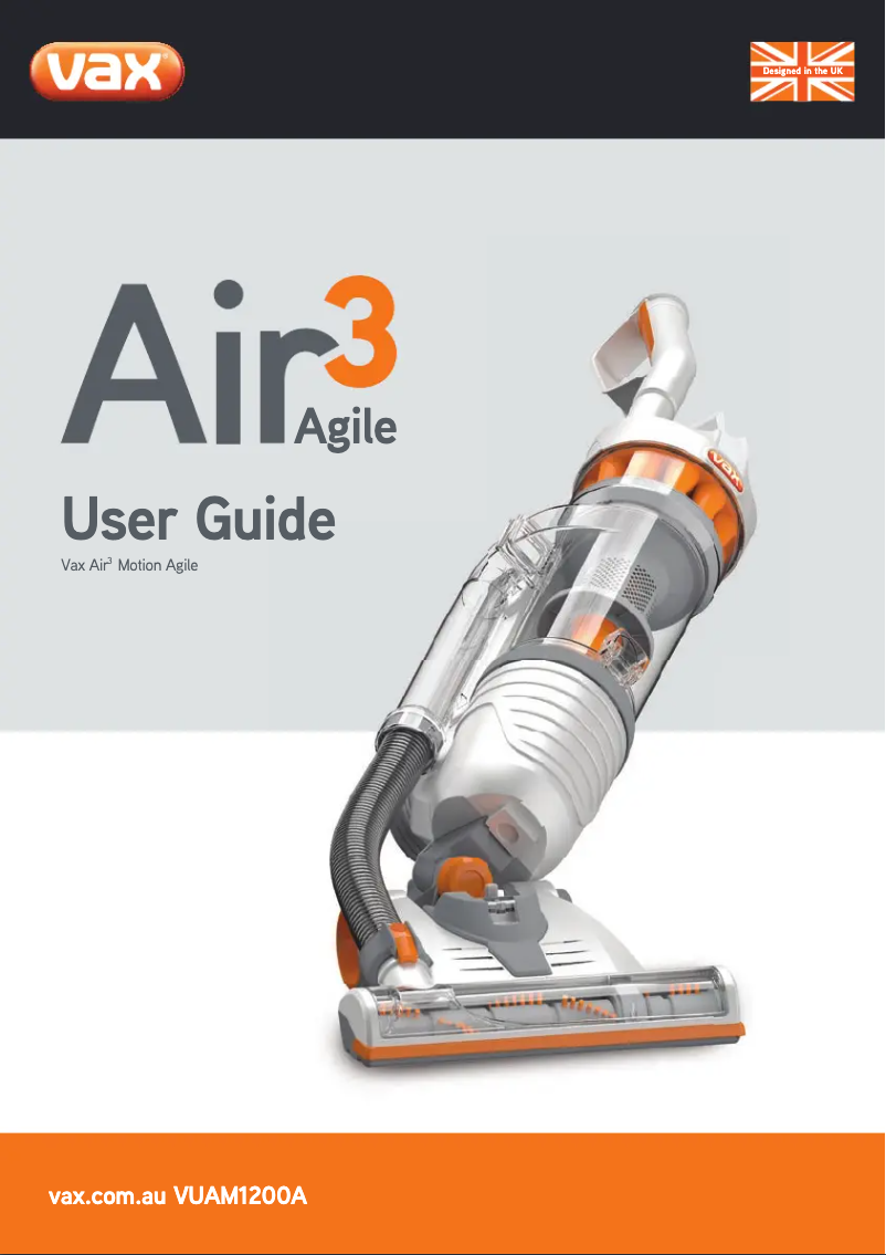 Page n°1 - Manuel utilisateur Vax Air 3 Agile VUAM1200A