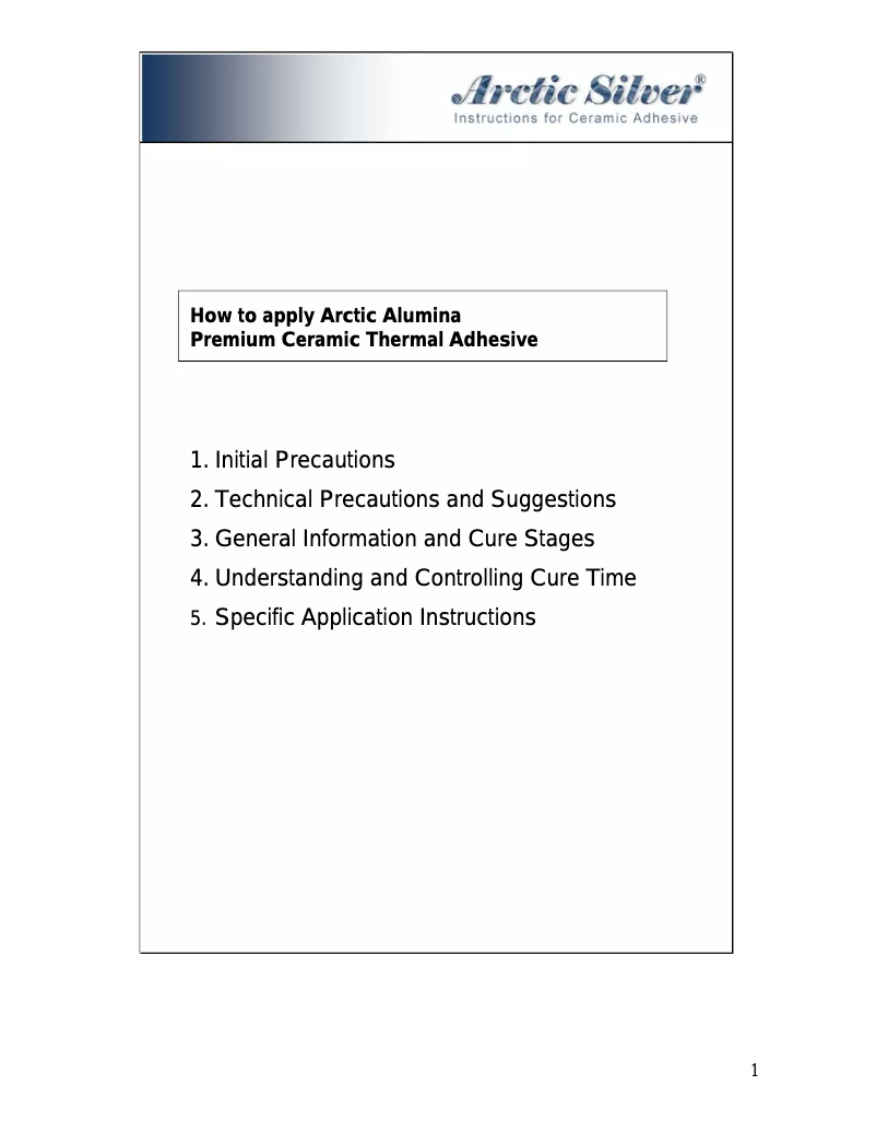 Page 1 de la notice Manuel utilisateur Arctic AATA-5G