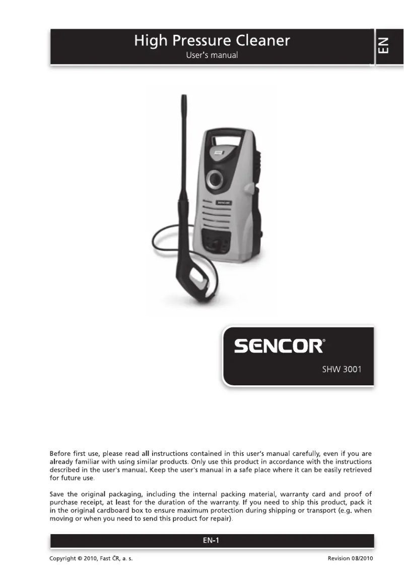 Page n°1 - Manuel utilisateur Sencor SHW 3001