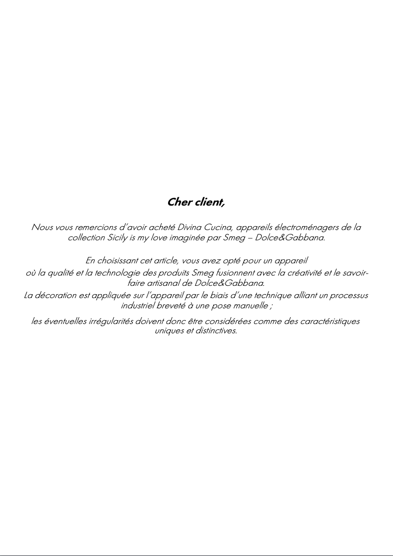 Page n°1 - Manuel utilisateur Smeg FAB28RDG