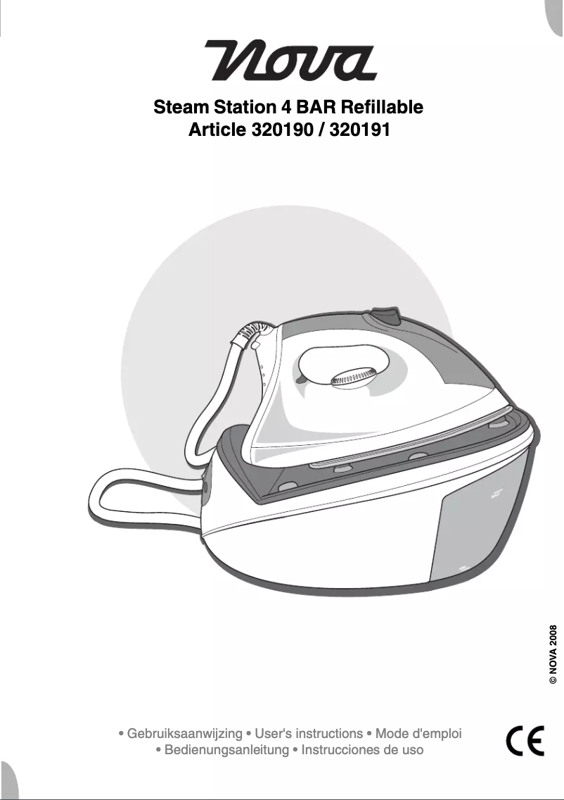 Página 1 del manual Manual de usuario Nova Steam Station 320190
