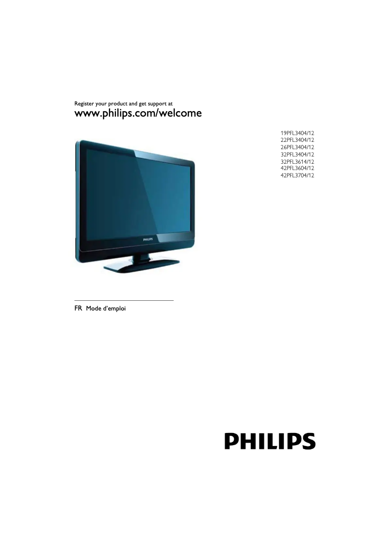 Page 1 de la notice Manuel utilisateur Philips 32PFL3614