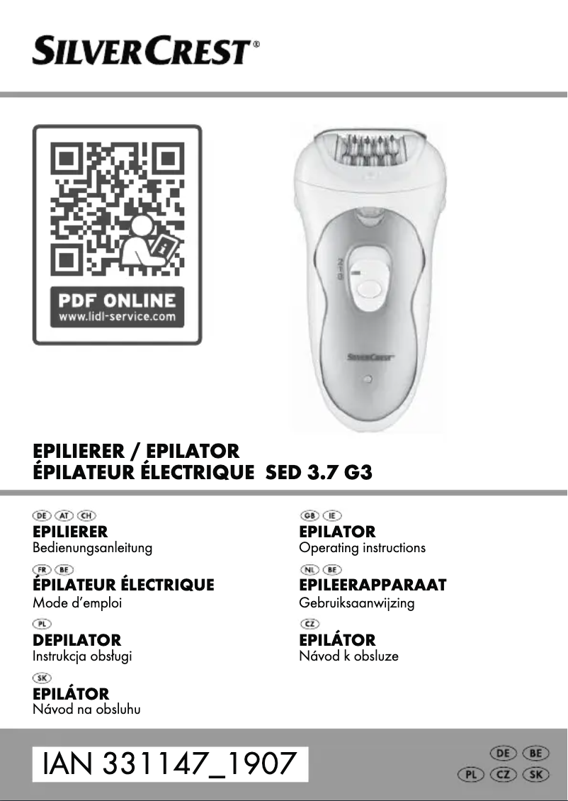 Image de la première page du manuel de l'appareil SED 3.7 G3