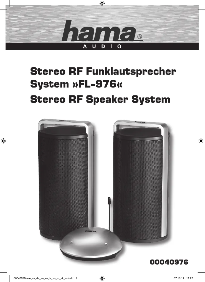 Page 1 de la notice Manuel utilisateur Hama FL-976