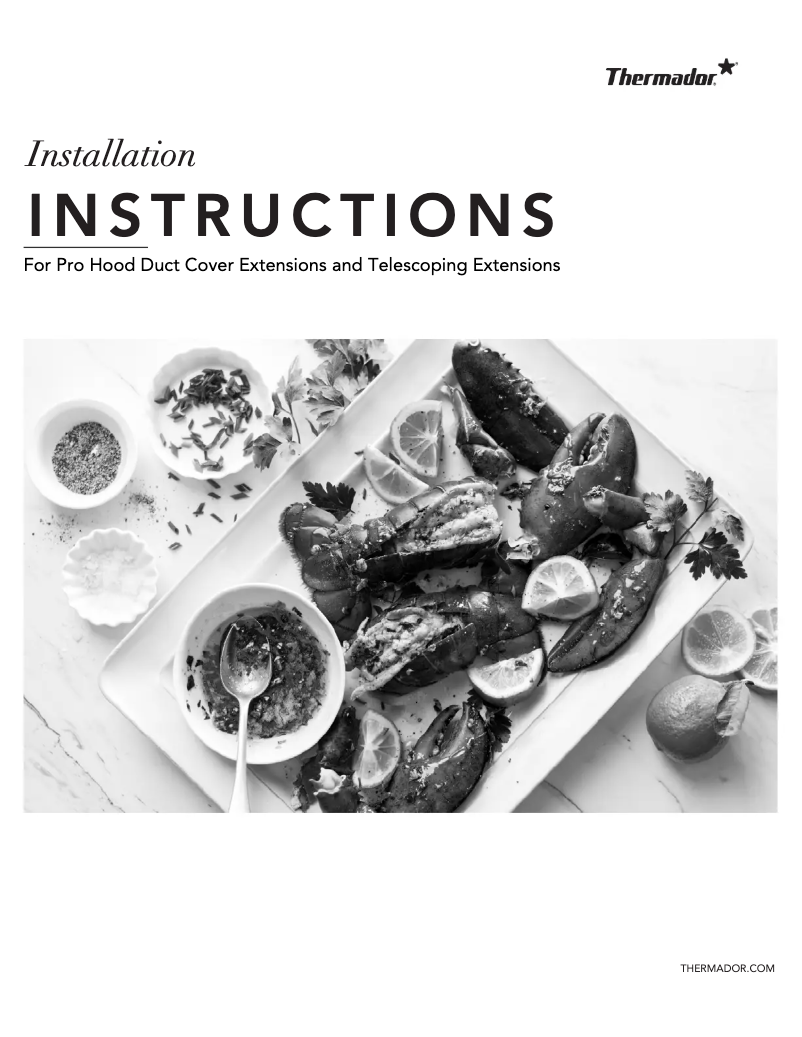 Page 1 de la notice Guide d'installation Thermador DC4889W