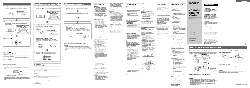 Image de la première page du manuel de l'appareil CFD-S26