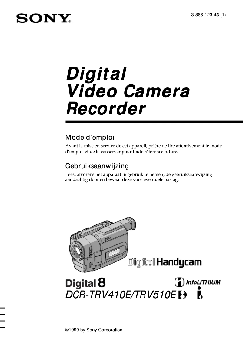 Page 1 de la notice Manuel utilisateur Sony DCR-TRV410E